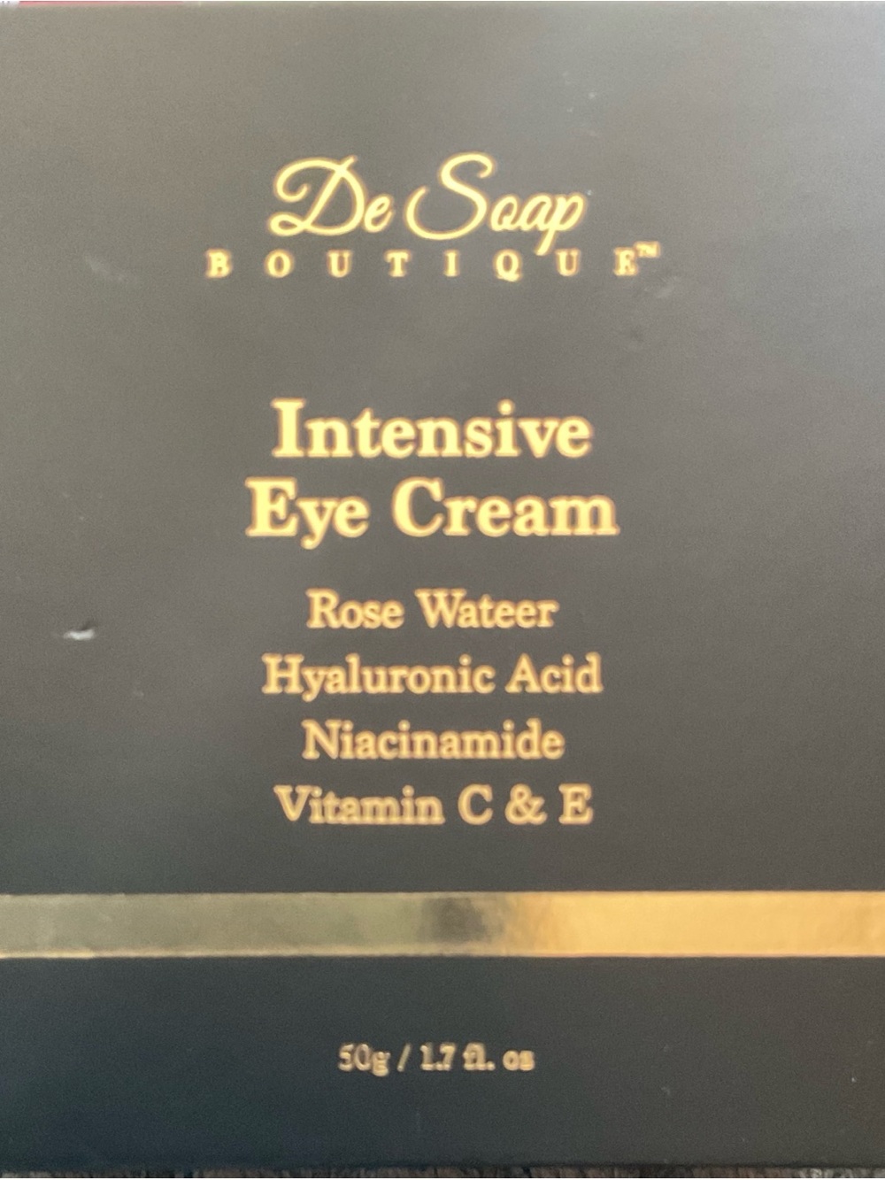 De Soap Boutique Intense Eye Cream - 1.7 oz / 50ml